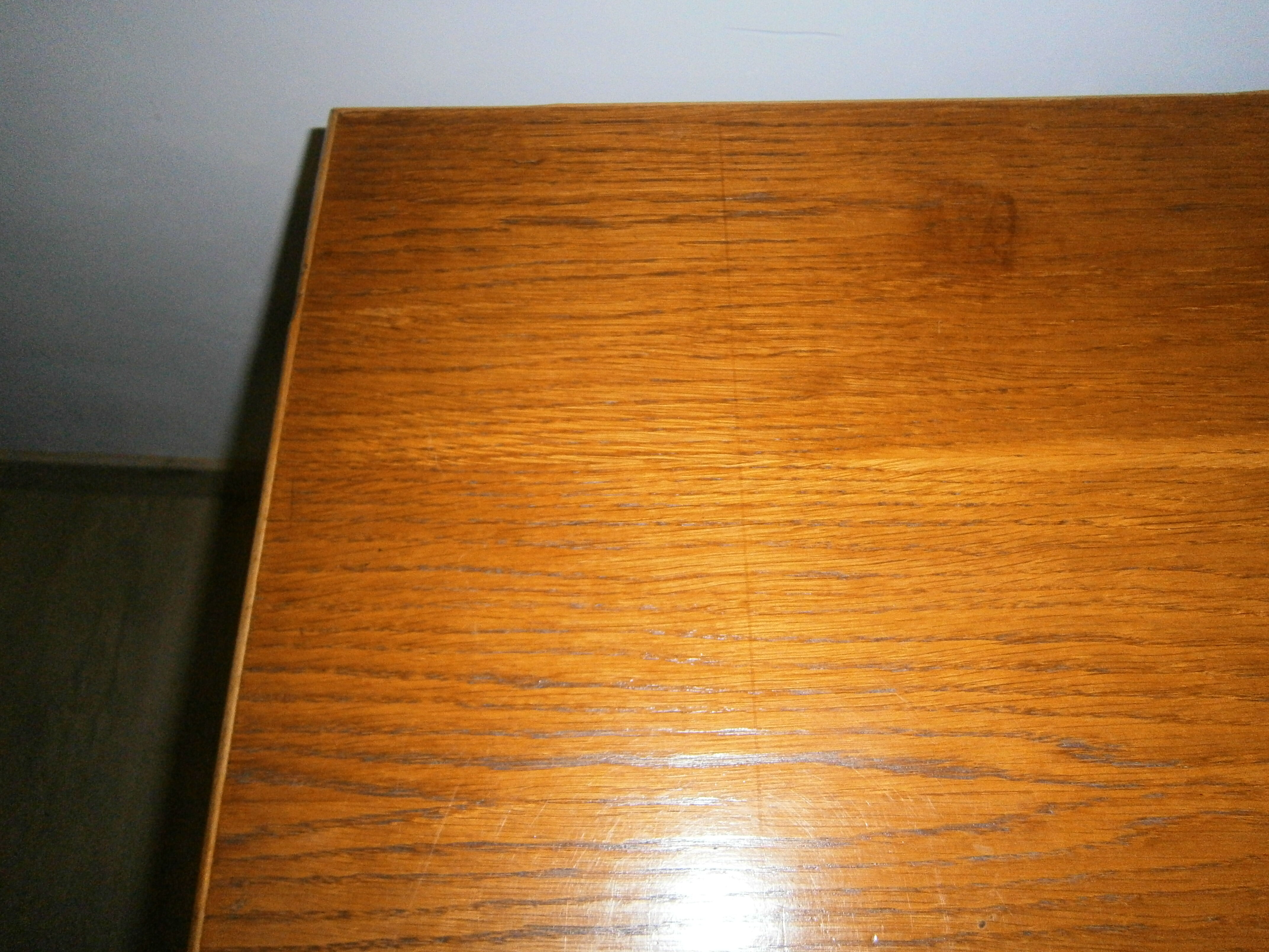 Rattan and wood desk