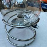 Lampe posé en métal, chromé, verre space Age 70