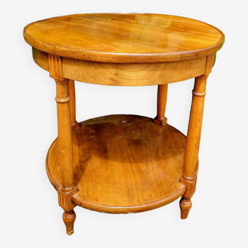 Small round wooden table