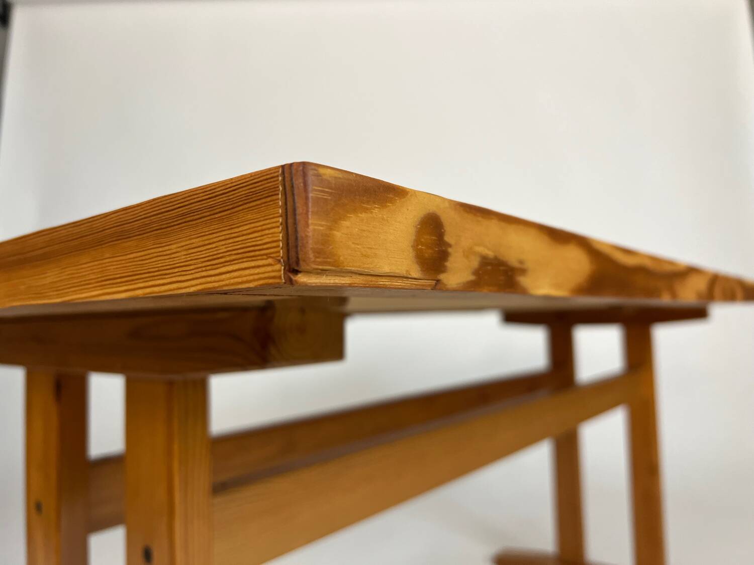 Vintage dining table pine AMA 70s shaker table