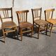 Set de 4 chaises bistrot dépareillées 