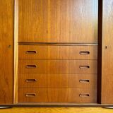 Vintage Danish Highboard teak and oak