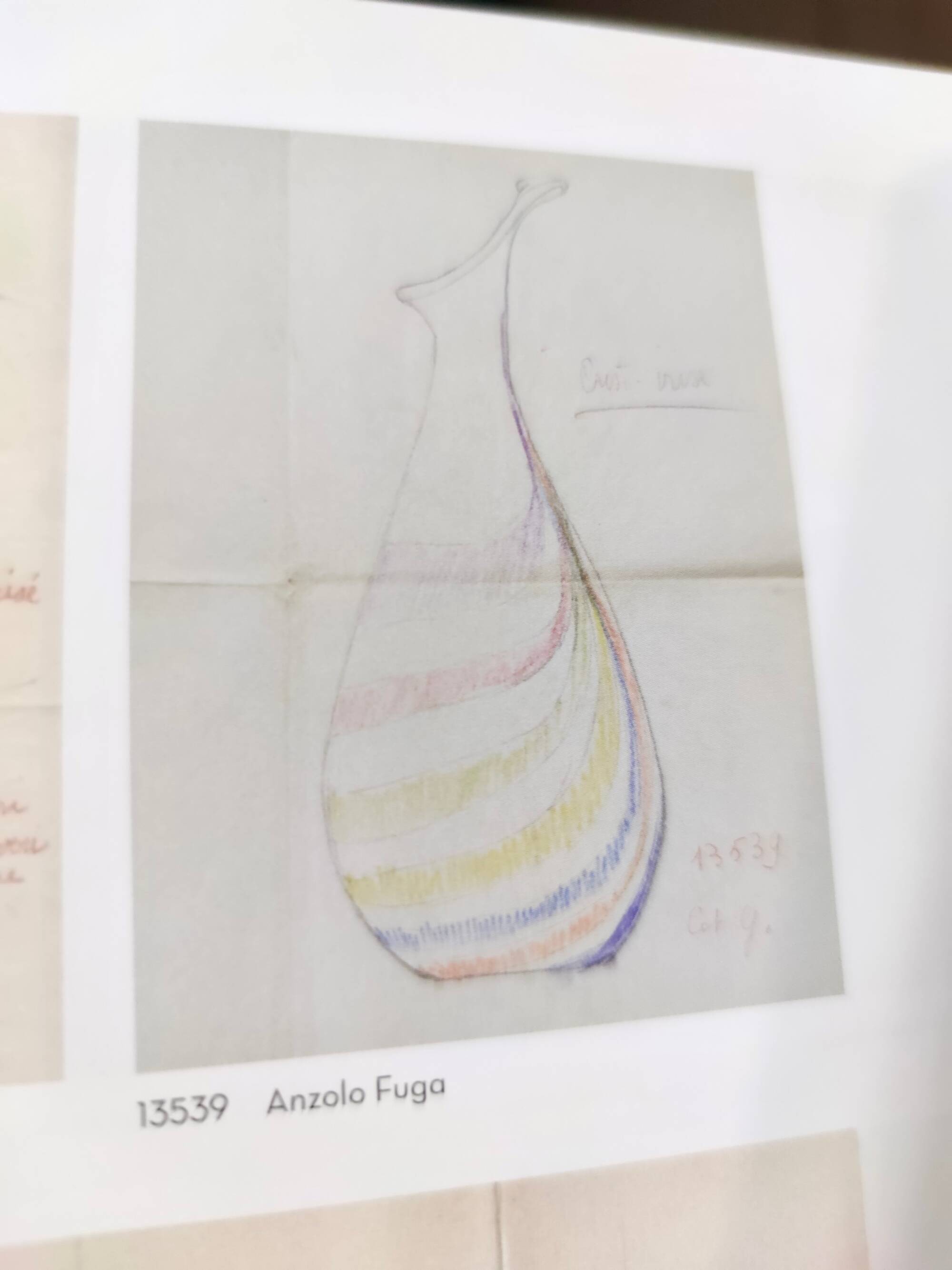 Experimental Amber Murano Glass Vase attr. to Anzolo Fuga, Italy