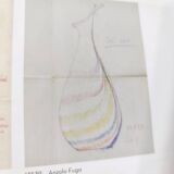 Experimental Amber Murano Glass Vase attr. to Anzolo Fuga, Italy