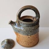 Teapot in pyrite and enameled stoneware signed Pierre Digan in La Borne