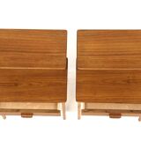 Set de 2 tables chevet en teck, Suède, 1960