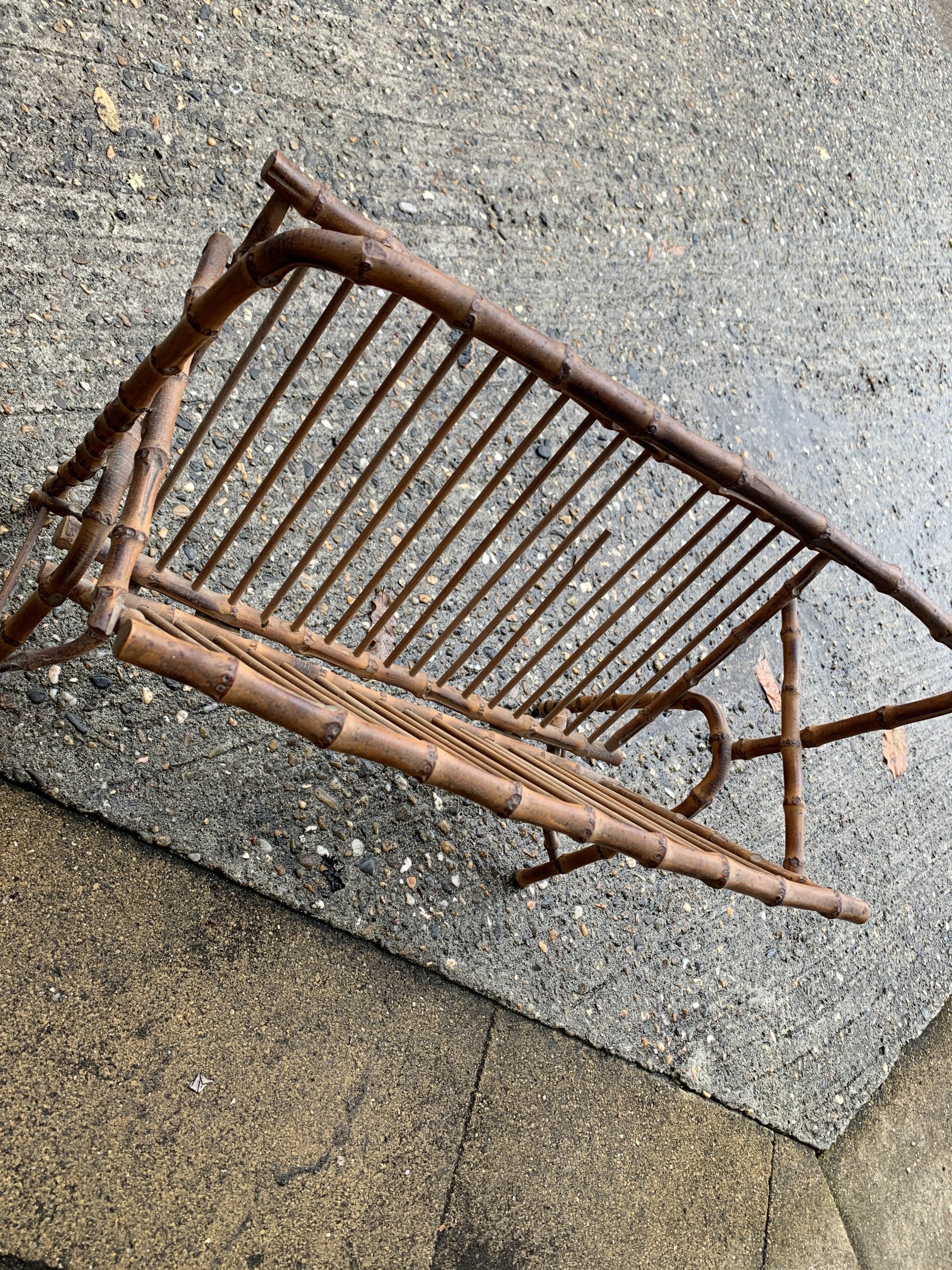 Bamboo magazine holder