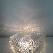 Vintage ceiling lamp / wall lamp - Molded glass - square - 1960 #2