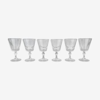 series of 6 glasses a vintage grave water