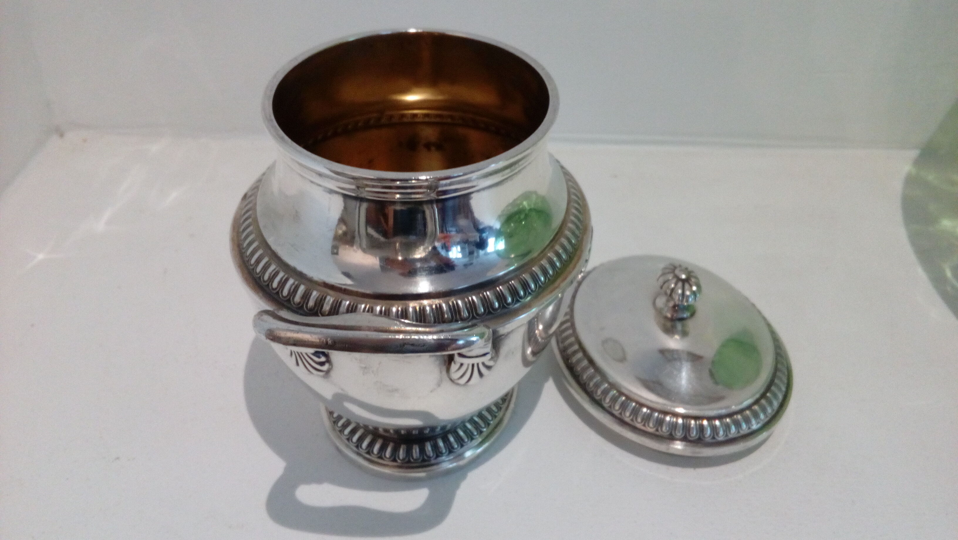 Sugar decoration silver metal shell