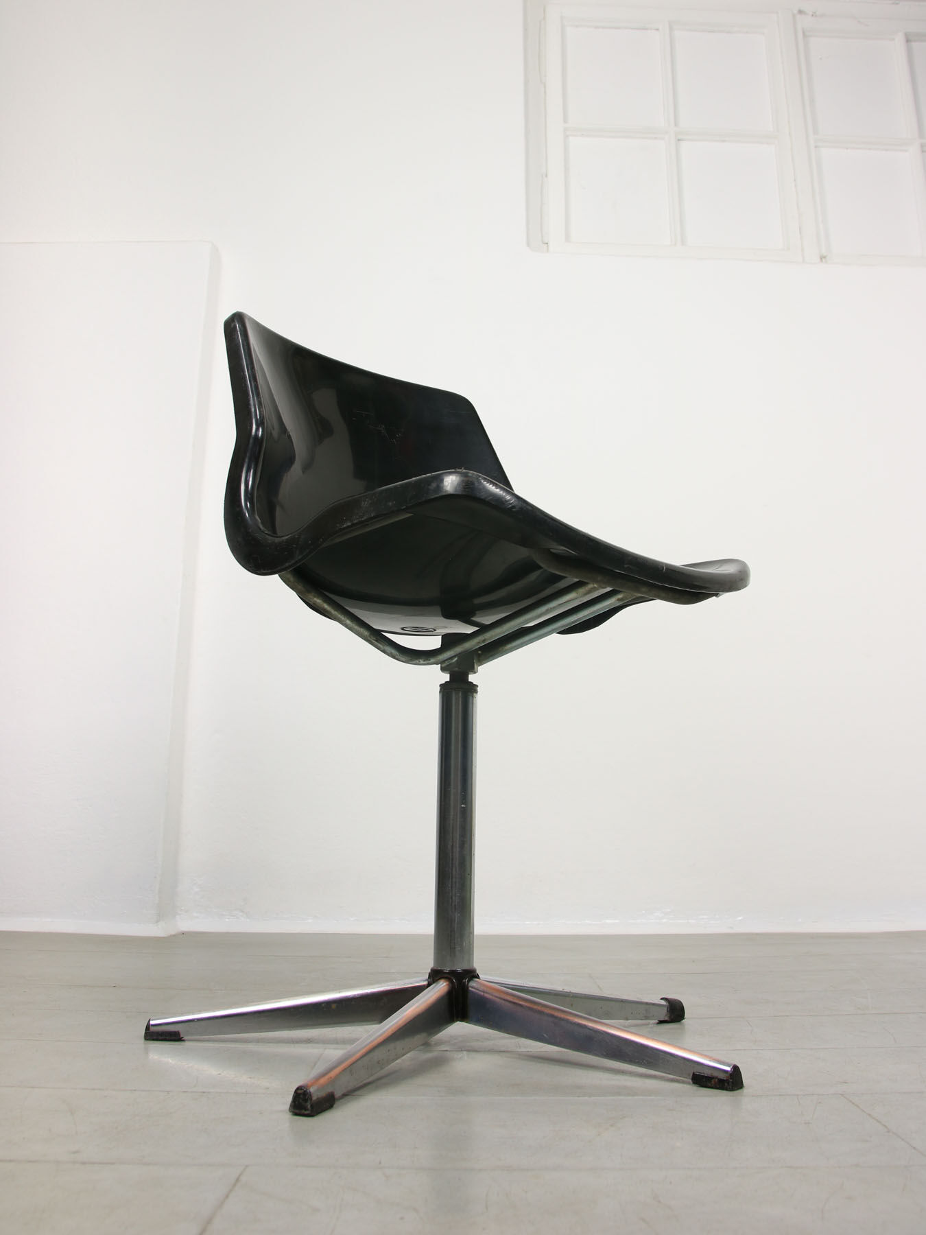 Black Overman Office Swivel Chair by Svante Schoblom from Sweden, 1970s