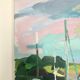 Oil on canvas port with sailing boats
