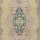 Vintage Handmade Turkish Area Rug with Medallion Design