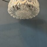 Vintage mid-century decorative thick glass ceiling lamp