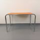 Bureau vintage en skai orange et chrome des années 70