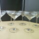 Set de 6 coupes à champagne en verre meulé Vintage