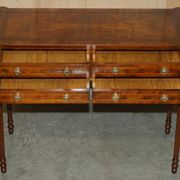 Console en Orme Burr & Bois Satiné restaurée, vers 1920