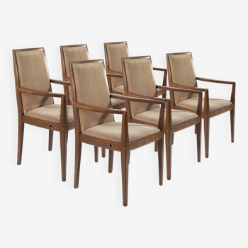 Set of 6 Wiesner Hager vintage armchairs, Austria, 1960s