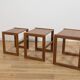 Tables Gigognes Mid-Century en Teck, Royaume-Uni, 1960s, Set de 3