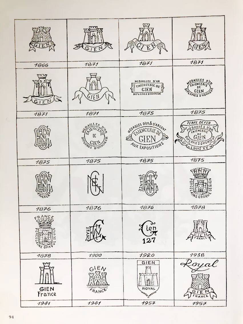 Small Gien vase in enamelled earthenware • Napoleon III