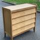 Commode scandinave 4 tiroirs rénovée en bois brut 1940
