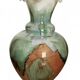 Vintage opaline vase with ruffled neck Stelvia Italy circa 1960