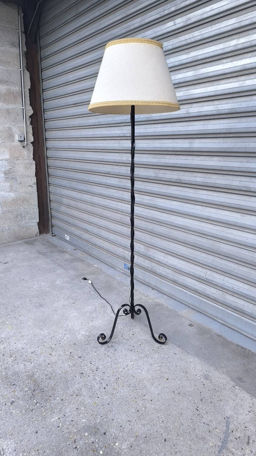 Wrought iron floor lamp from the 60s