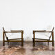 Pair of Restored White Grey B-7522 armchairs by Zenon Bączyk, 1960’s