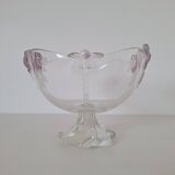 Vintage white and pink glass cup