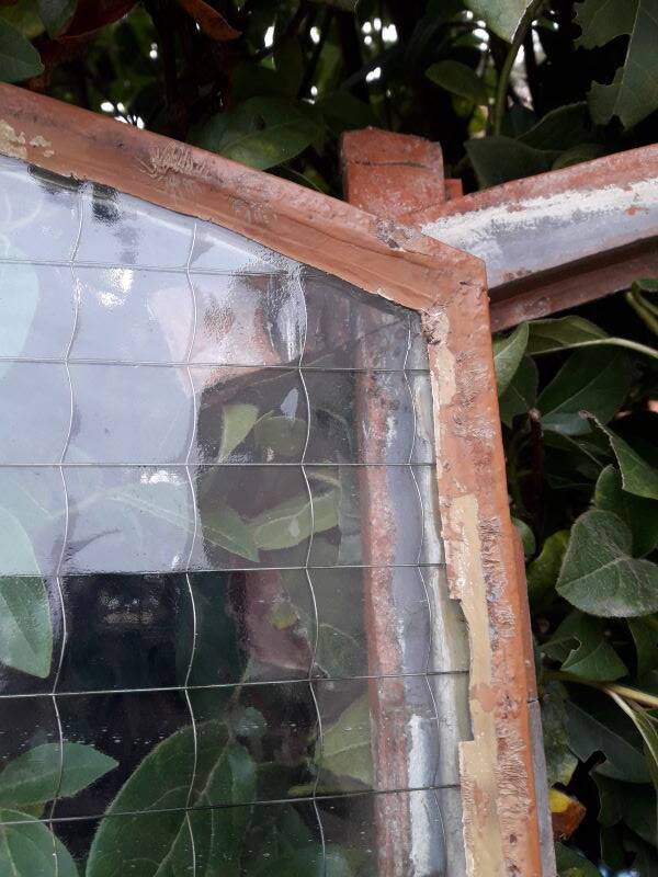 Window L107xH174 industrial curved metal glass roof frame reinforced glass