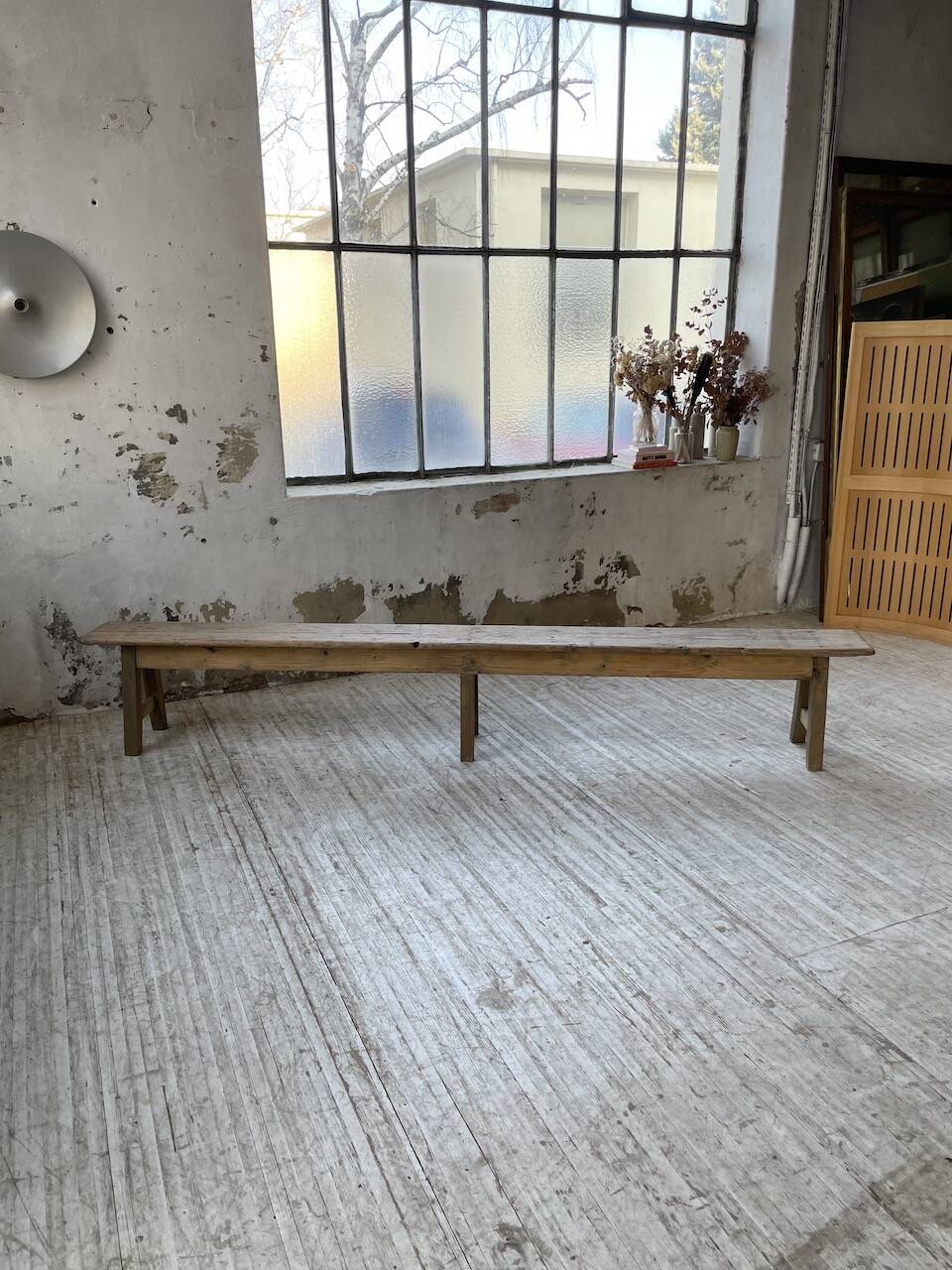 XL pine and oak bench 280 cm