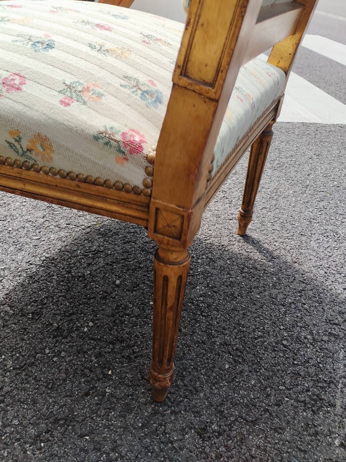 Pair of old Louis XVI style armchairs