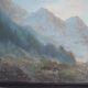 Hand painted painting, oil on fiberboard, signed, Czechoslovakia, 1960's.