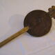 Mirror brutalist copper sculpture golden flower 1960 1970