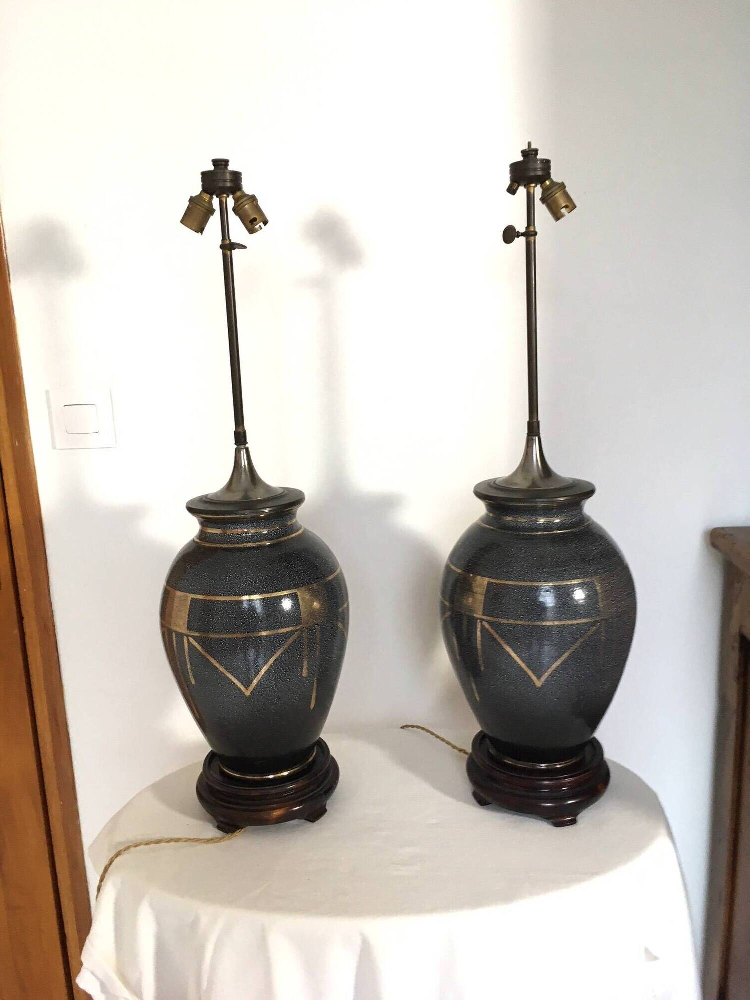 Pair of Art Deco lamps