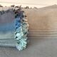 Tablecloth set + 7 cotton napkins in blue gradient with fringes