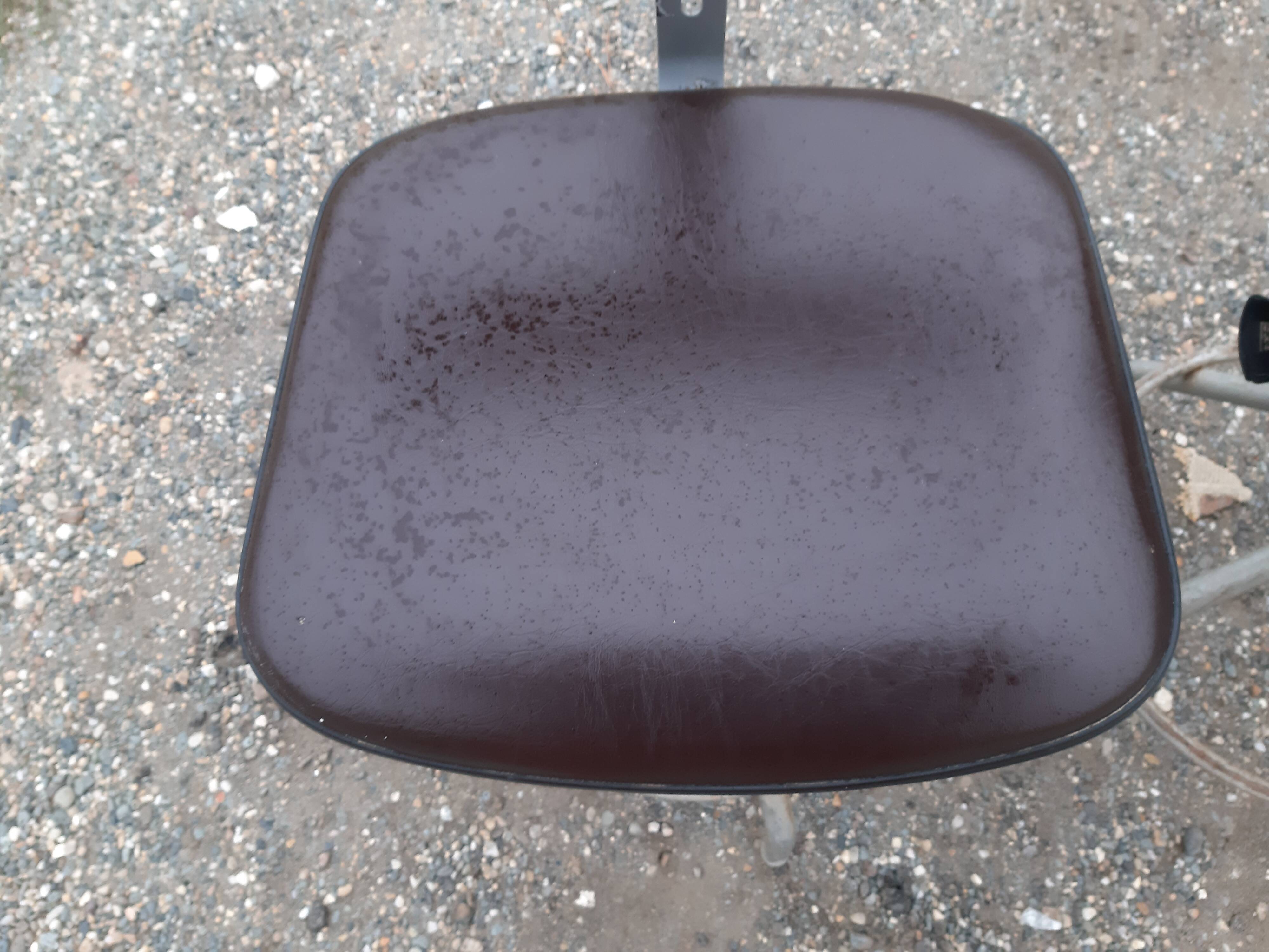 Pair of industrial chairs iron and skai BAO