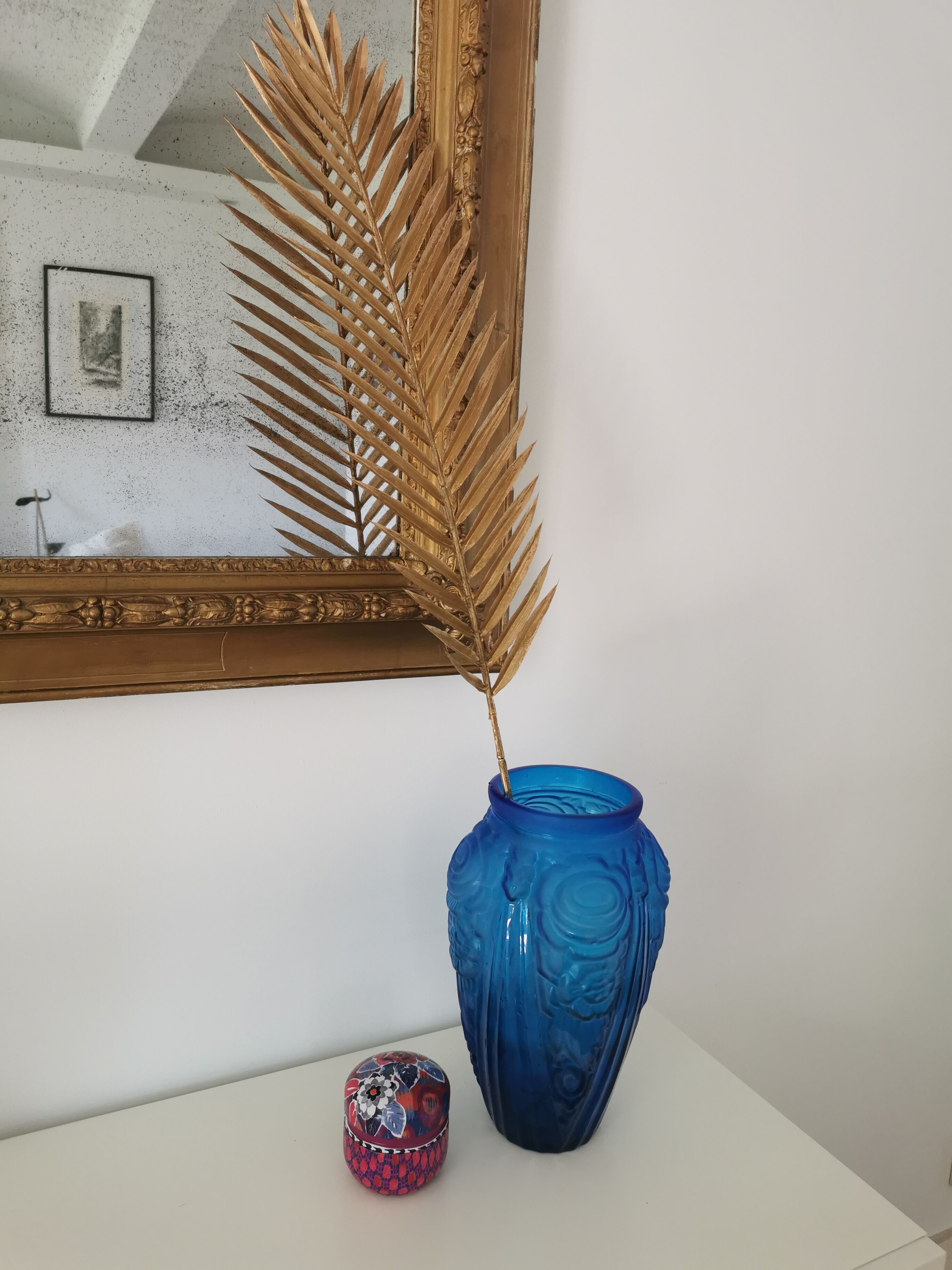 Art Deco blue vase