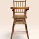 Chaise haute pour enfant en bois courbé