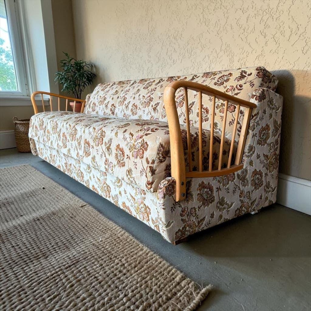Canapé vintage fleuri / daybed / canapé
