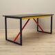 Acacia desk, Italian design, 1980s, production: Italy