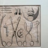 Antique Print Engraving 19th Century Framed Medical Instruments engraving Lorenzo