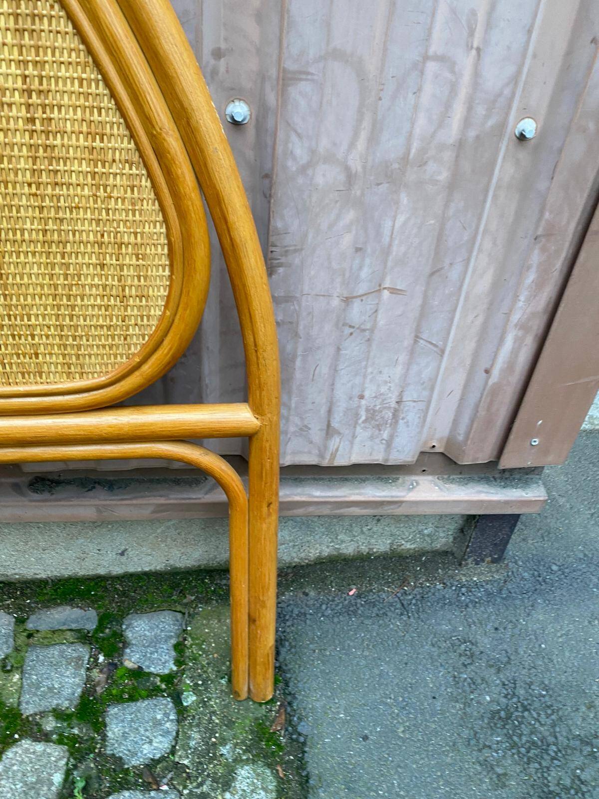Rounded rattan and cane headboard Ava Maisons du Monde 160cm
