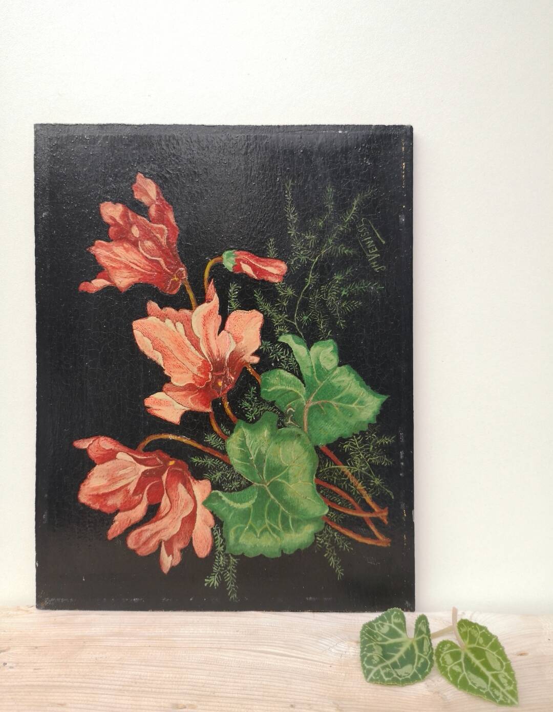Still life Oil on wooden panel