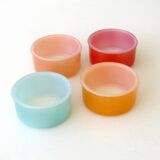 Lot 4 Ramekin cups ARCOPAL colors Multicolored - FLAN LYONNAIS