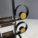 Support à plantes rétro en métal, style brutaliste, Tchécoslovaquie, années 1970