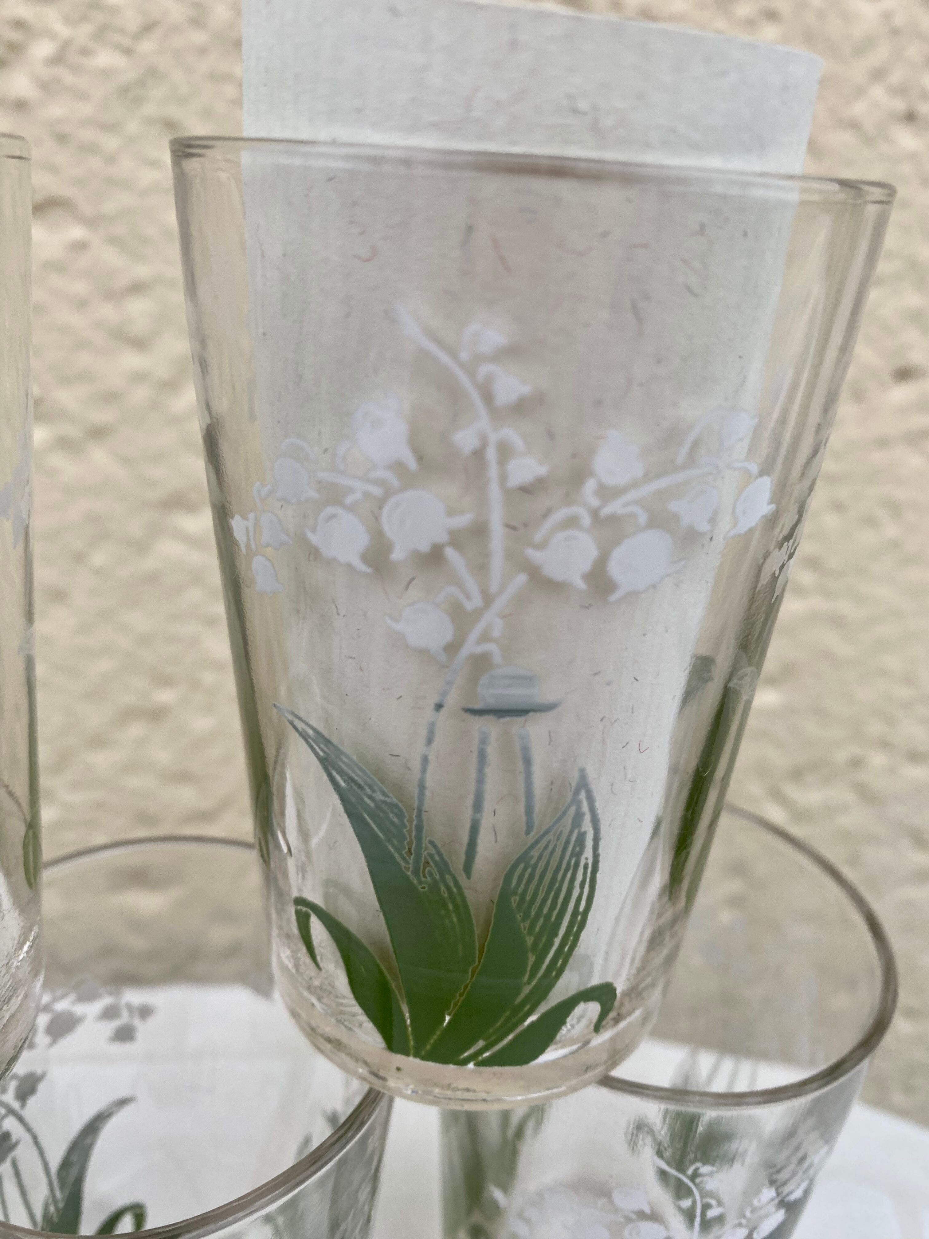 Glasses lucky vintage lily of the valley