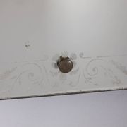 Vintage 1940s Italian design wall mirror with decorated glass