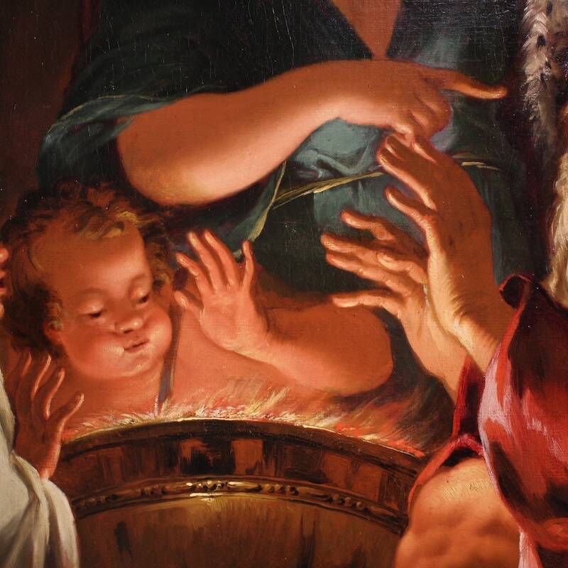 Great 18th century painting, allegory of winter