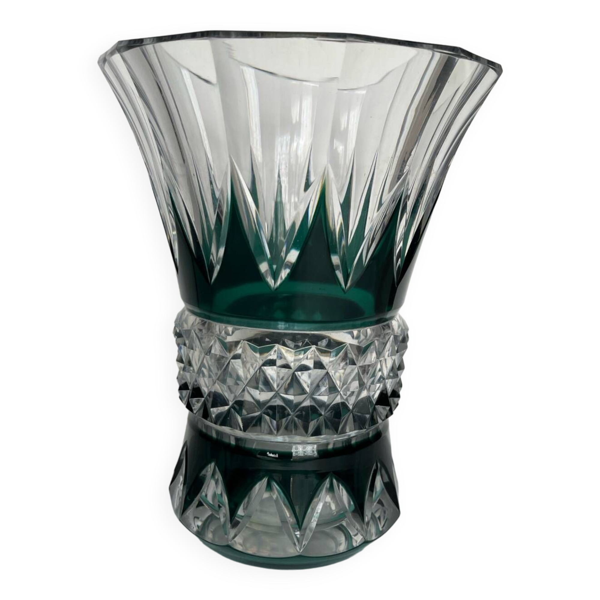 Val saint Lambert cut crystal vase